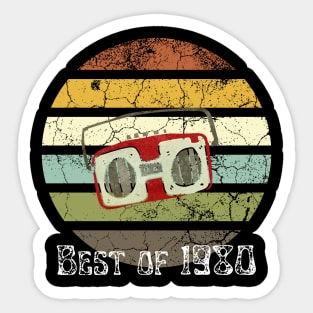 Best of 1980s retro tee for father gift, best of 1980 vintage tee for father gift Sticker